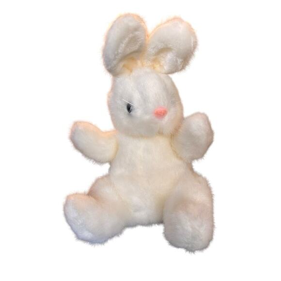 Fiesta Other - Vintage Adorable 1989 Fiesta White Plush BEGGING BUNNY RABBIT Easter 9"
